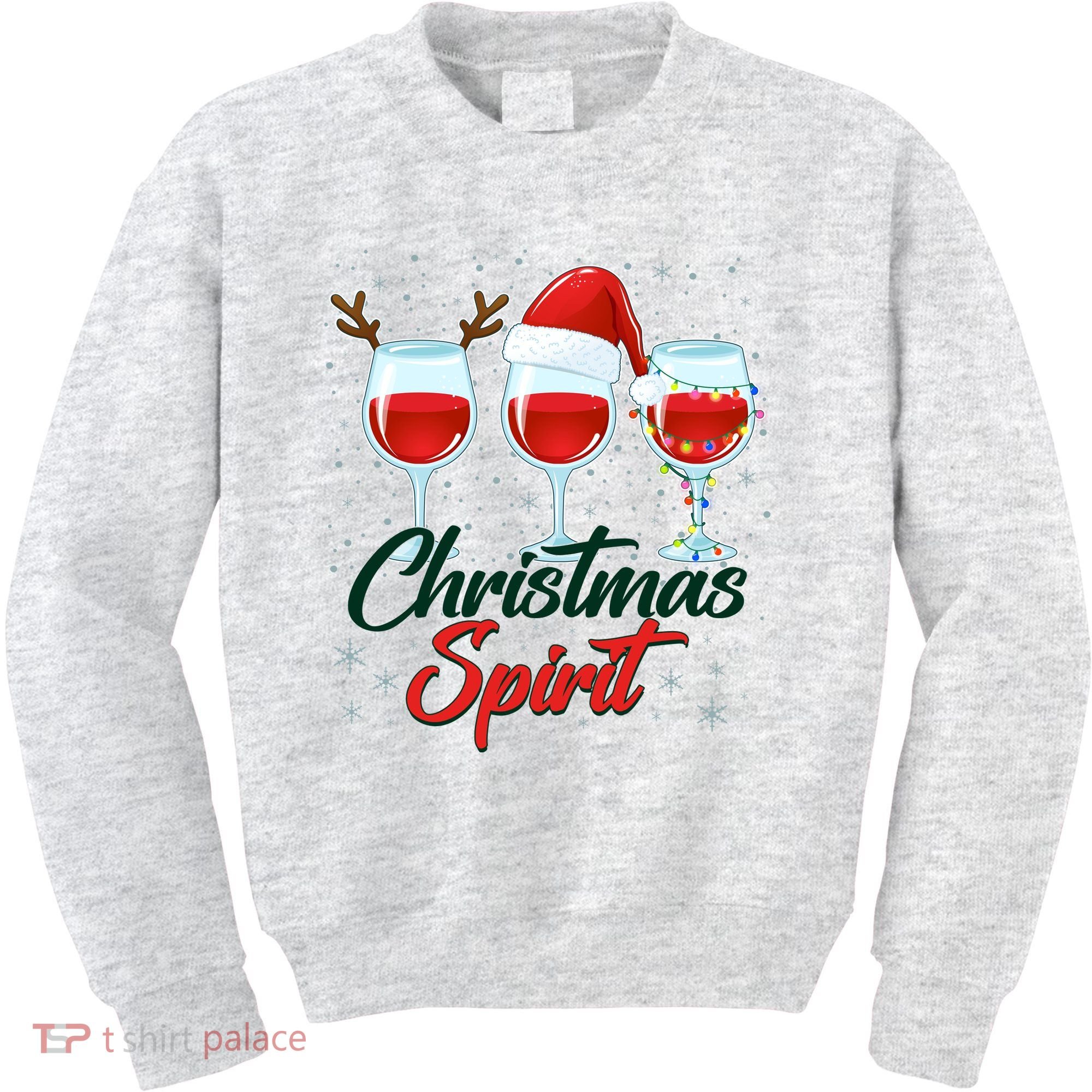 Funny Christmas Spirit Wine Lover Kids Sweatshirt