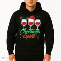 Funny Christmas Spirit Wine Lover Hoodie thumb 2