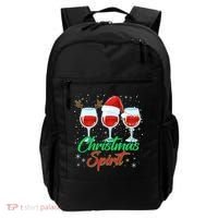 Funny Christmas Spirit Wine Lover Backpack thumb 0