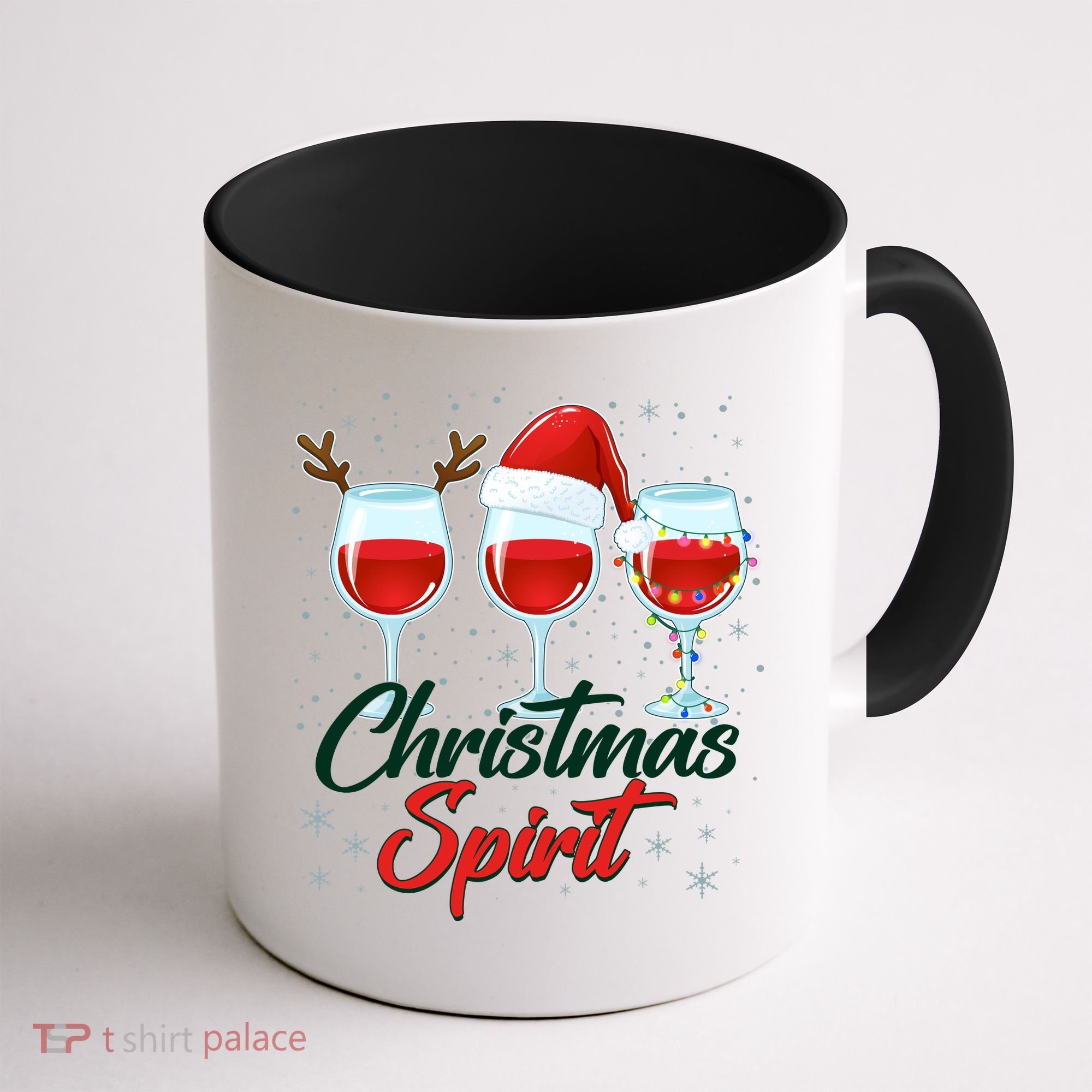 Funny Christmas Spirit Wine Lover Coffee Mug