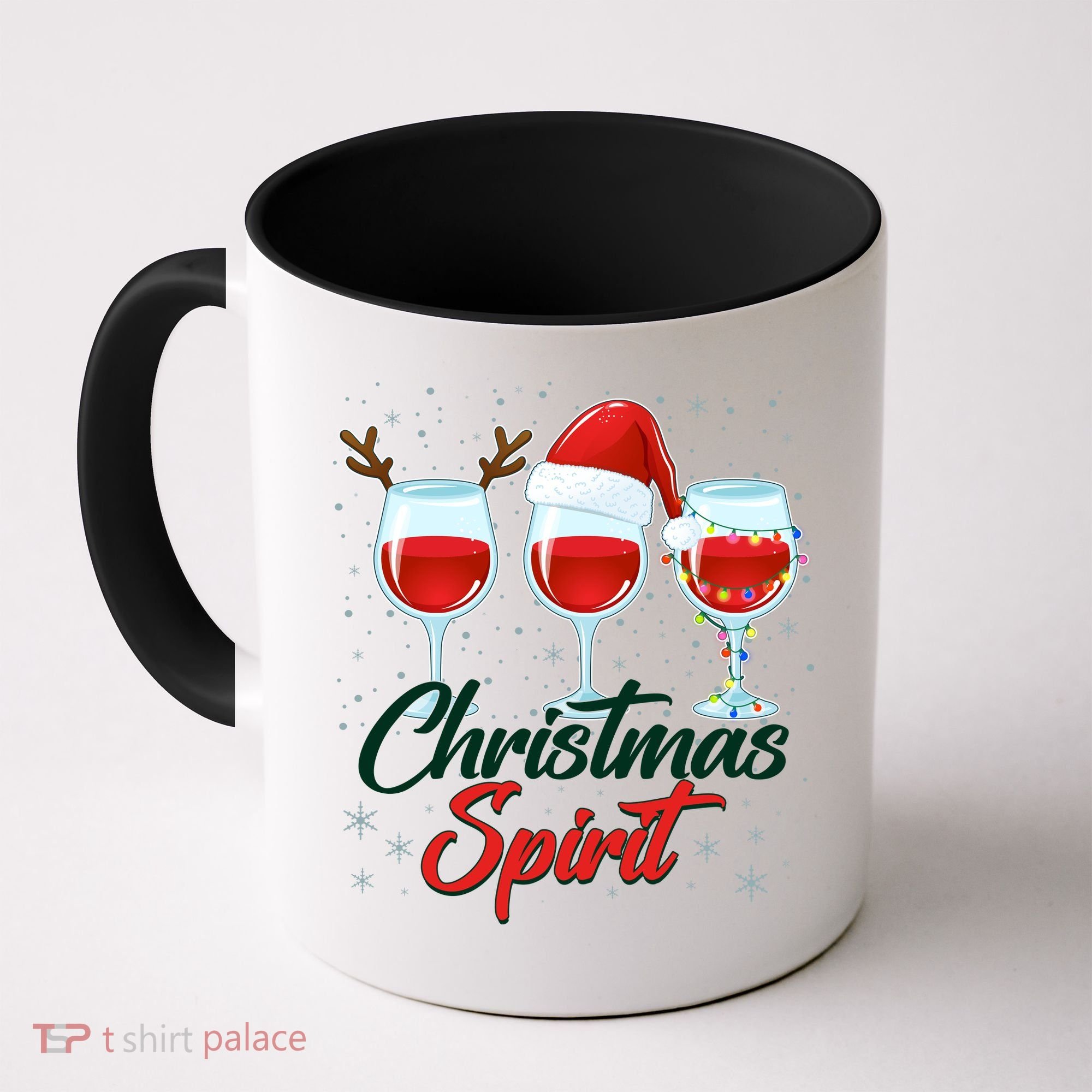 Funny Christmas Spirit Wine Lover Coffee Mug