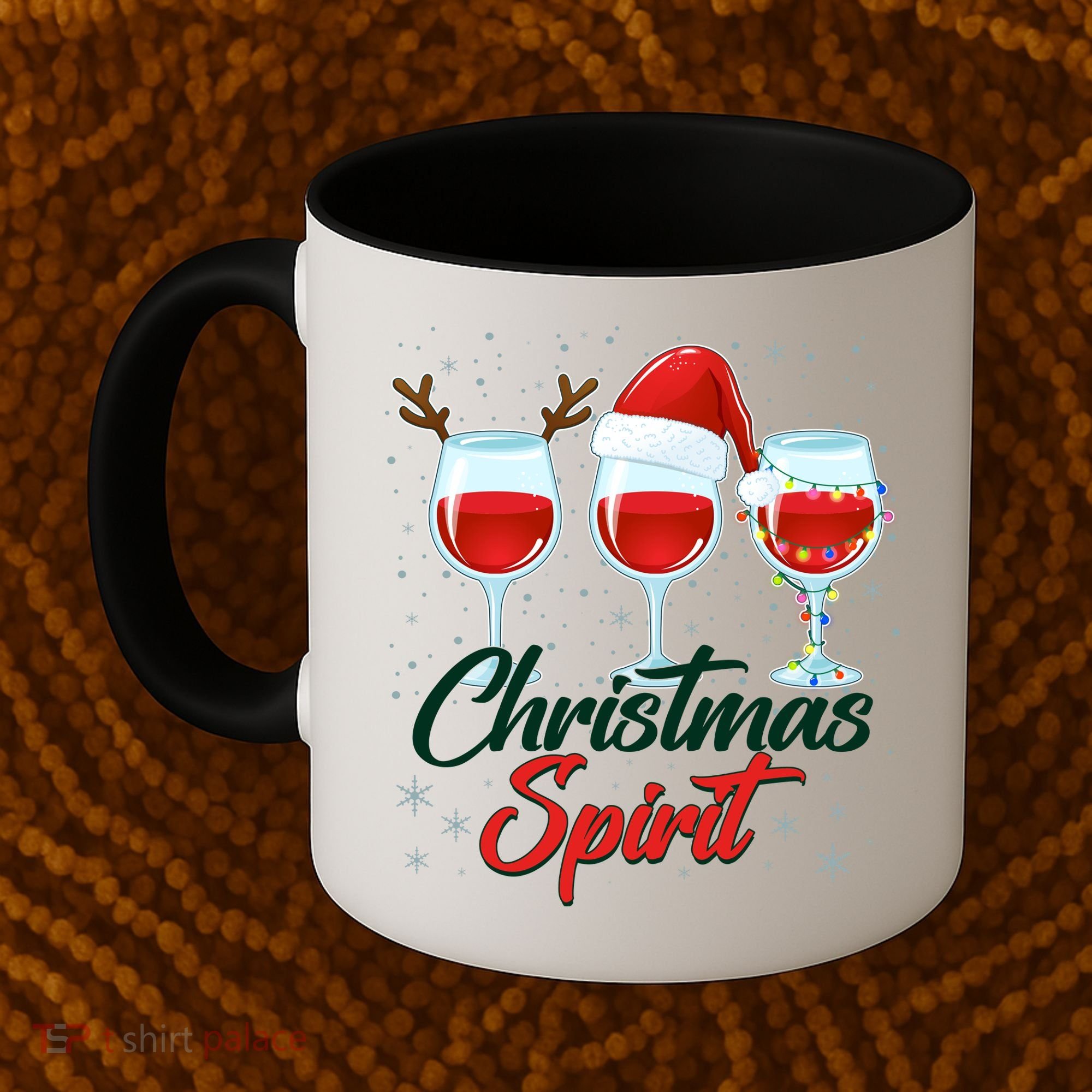 Funny Christmas Spirit Wine Lover Coffee Mug
