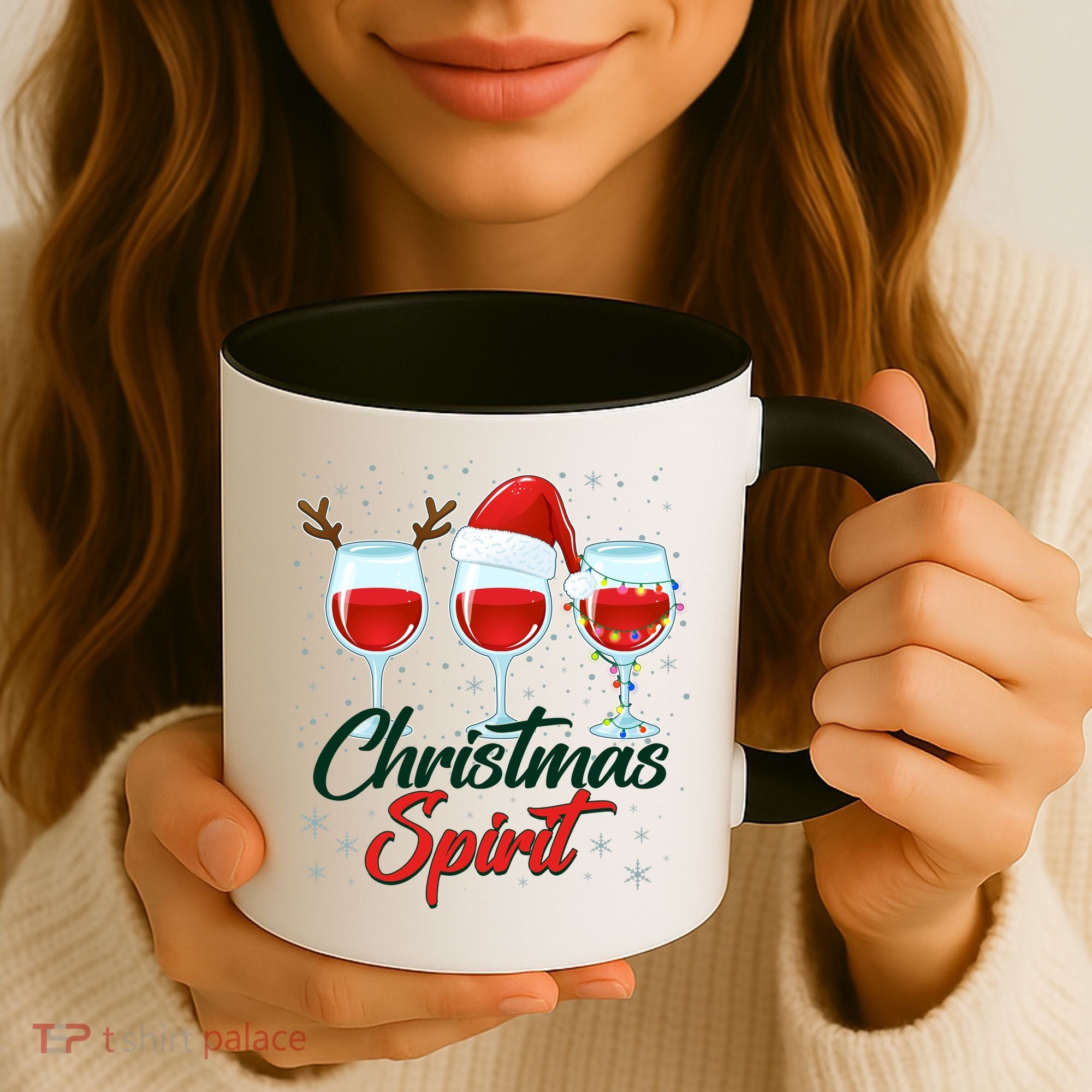 Funny Christmas Spirit Wine Lover Coffee Mug