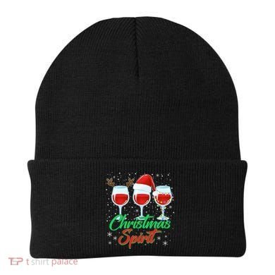 Funny Christmas Spirit Wine Lover Beanie