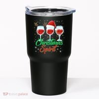 Funny Christmas Spirit Wine Lover Tumbler thumb 0