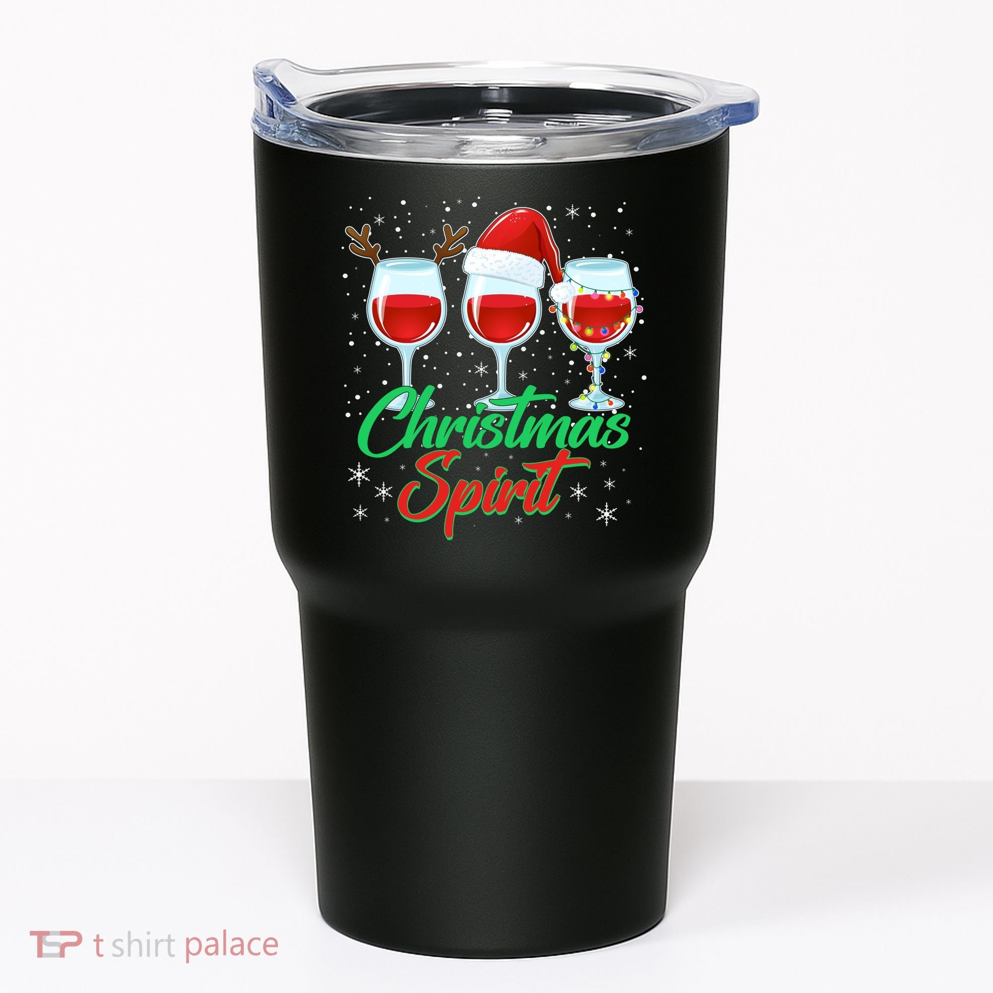 Funny Christmas Spirit Wine Lover Tumbler