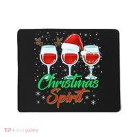 Funny Christmas Spirit Wine Lover Mousepad thumb 0