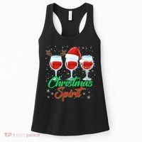 Funny Christmas Spirit Wine Lover Women's Tank Top thumb 0