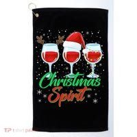 Funny Christmas Spirit Wine Lover Golf Towel thumb 0