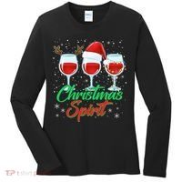 Funny Christmas Spirit Wine Lover Women's Long Sleeve Shirt thumb 0