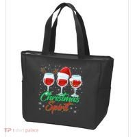 Funny Christmas Spirit Wine Lover Tote Bag thumb 3