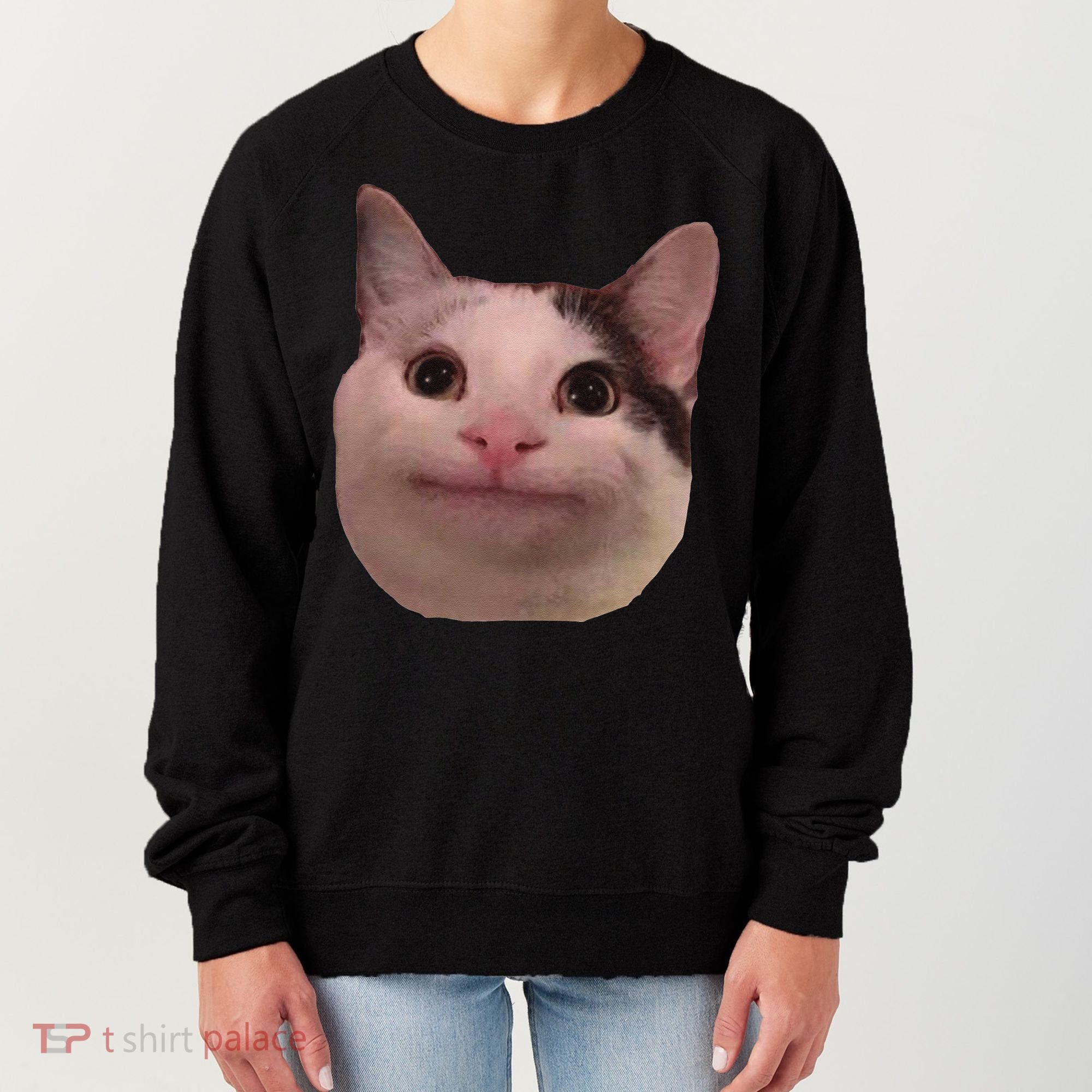 Funny Cat Smiling Cat Beluga Women's Sweatshirt