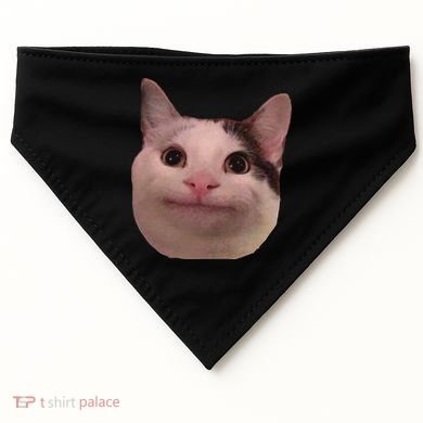 Funny Cat Smiling Cat Beluga USA-Made Doggie Bandana