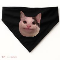 Funny Cat Smiling Cat Beluga USA-Made Doggie Bandana thumb 0