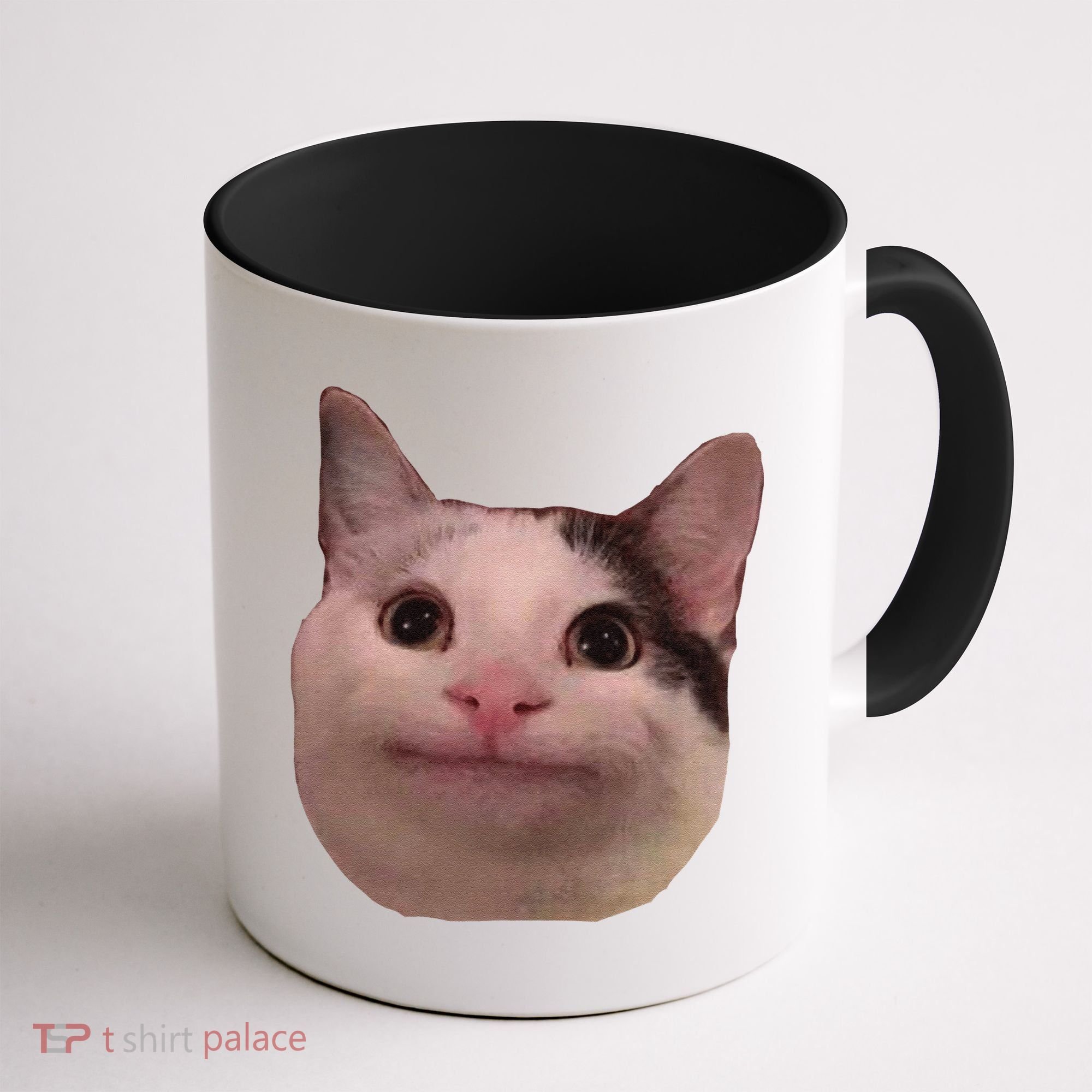 Funny Cat Smiling Cat Beluga Coffee Mug