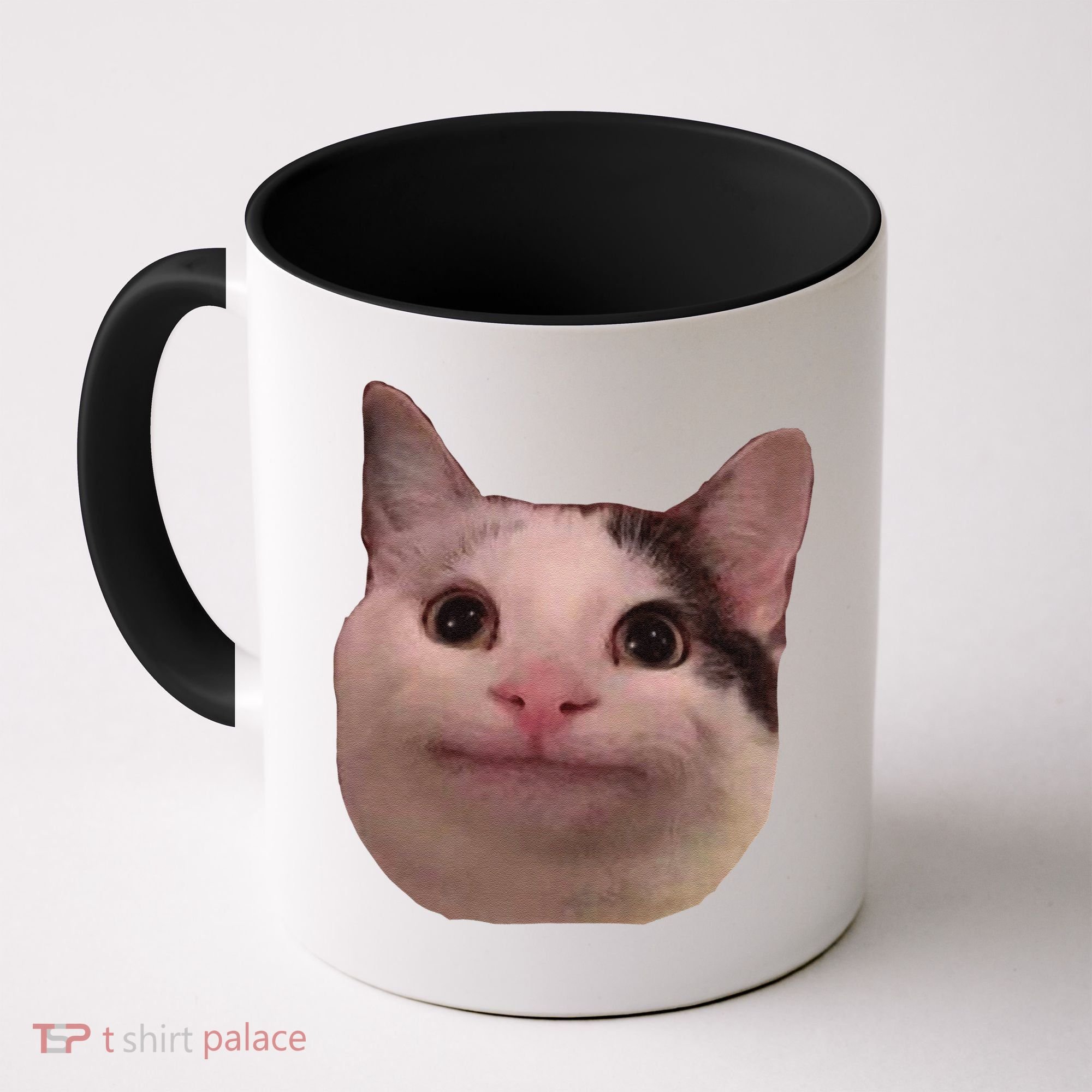Funny Cat Smiling Cat Beluga Coffee Mug