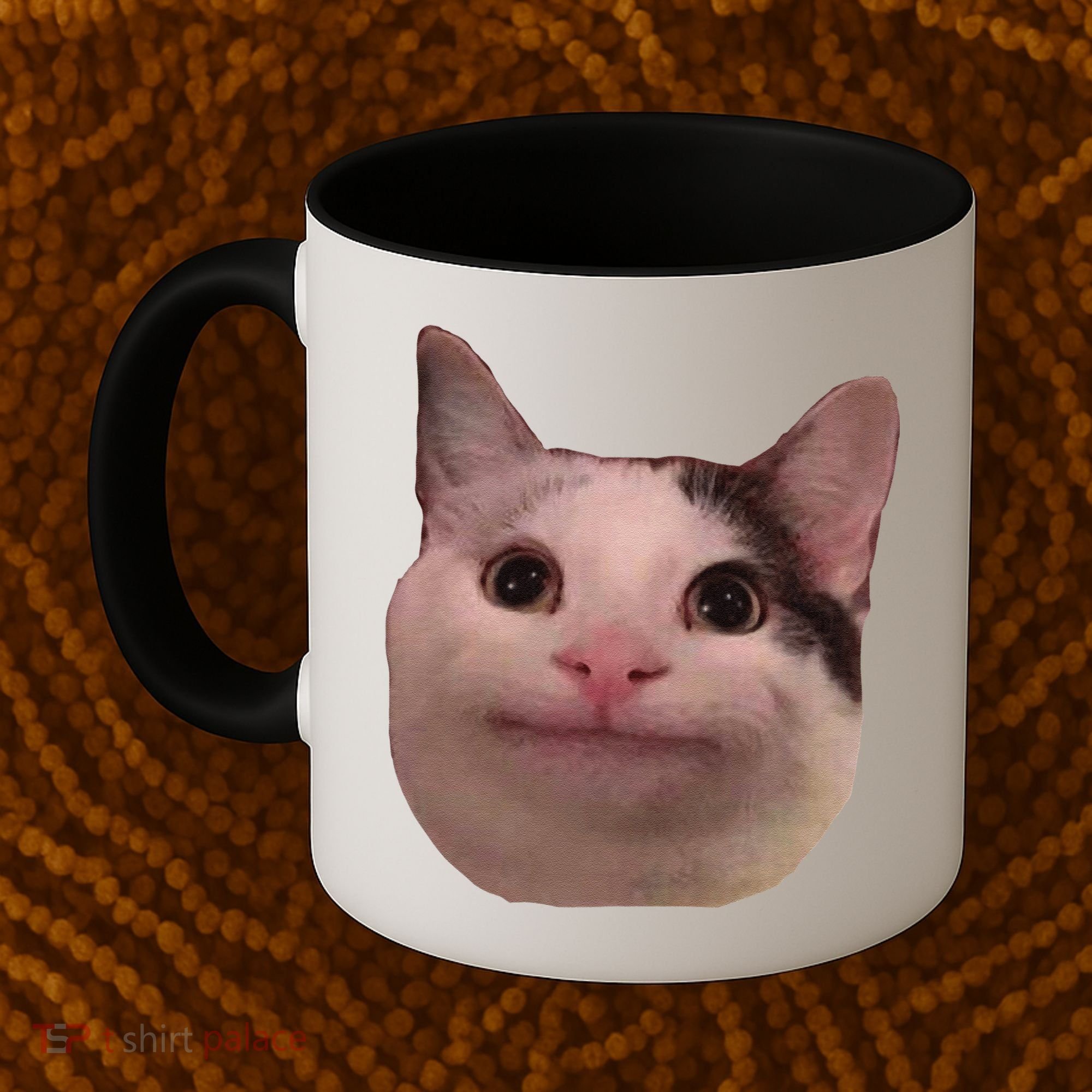 Funny Cat Smiling Cat Beluga Coffee Mug