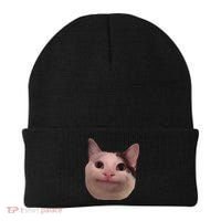 Funny Cat Smiling Cat Beluga Beanie thumb 0