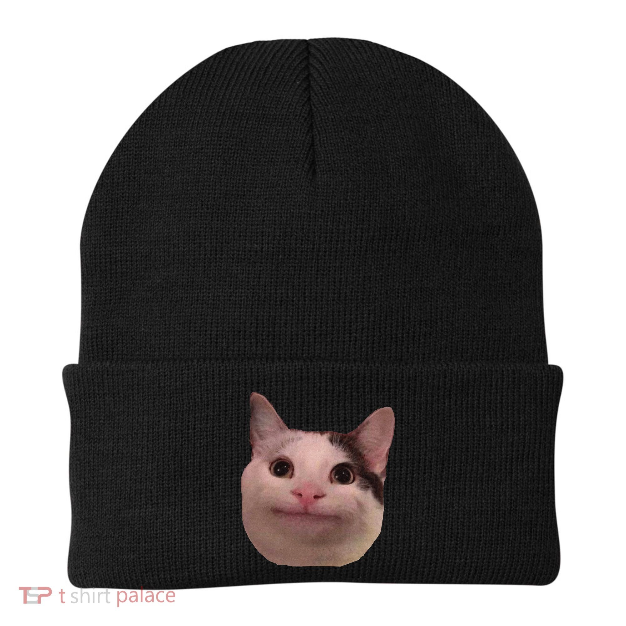 Funny Cat Smiling Cat Beluga Beanie