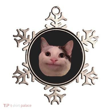 Funny Cat Smiling Cat Beluga Ornament
