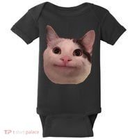 Funny Cat Smiling Cat Beluga Baby Bodysuit thumb 0