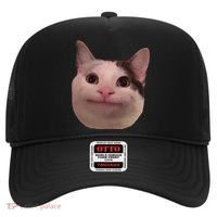 Funny Cat Smiling Cat Beluga Hat thumb 0