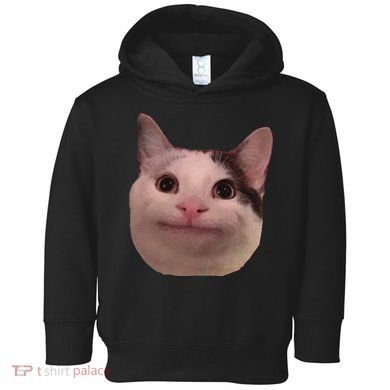 Funny Cat Smiling Cat Beluga Toddler Hoodie