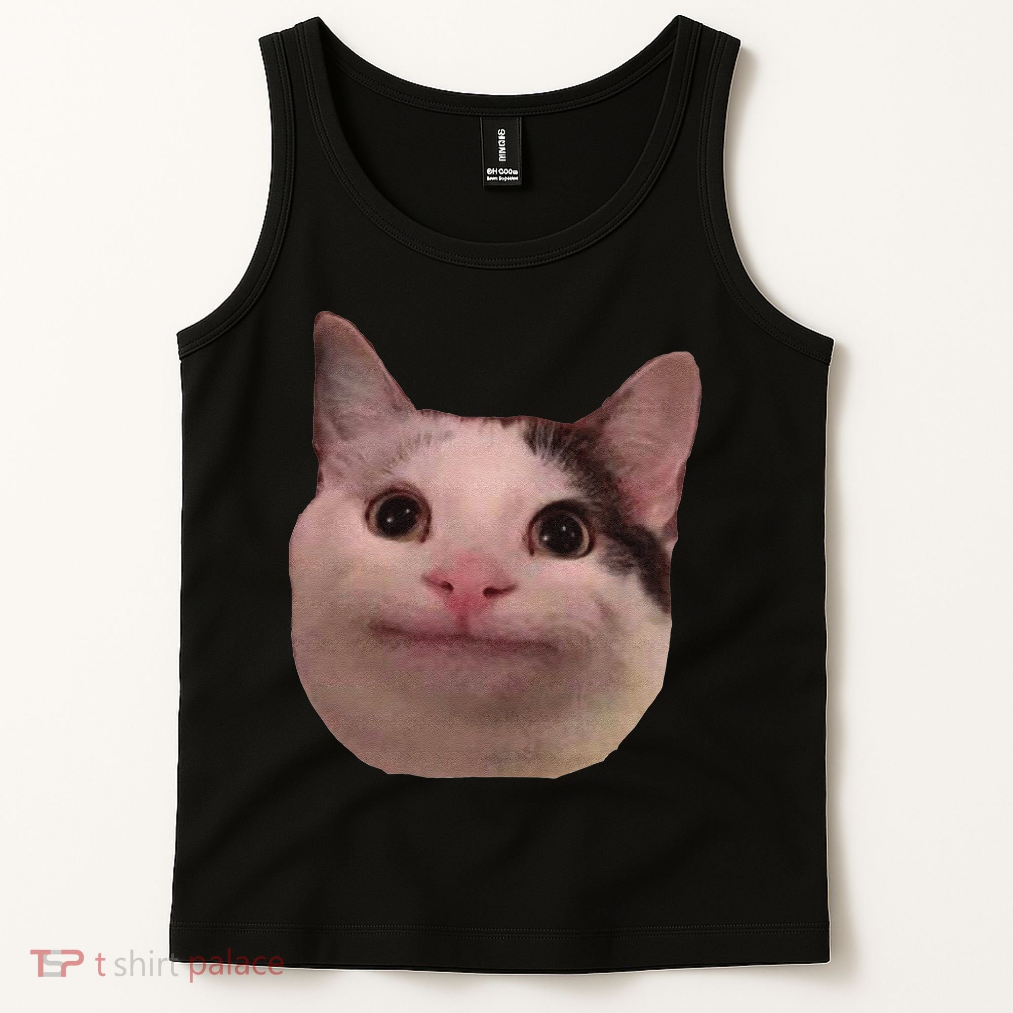 Funny Cat Smiling Cat Beluga Tank Top