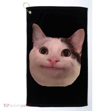 Funny Cat Smiling Cat Beluga Golf Towel