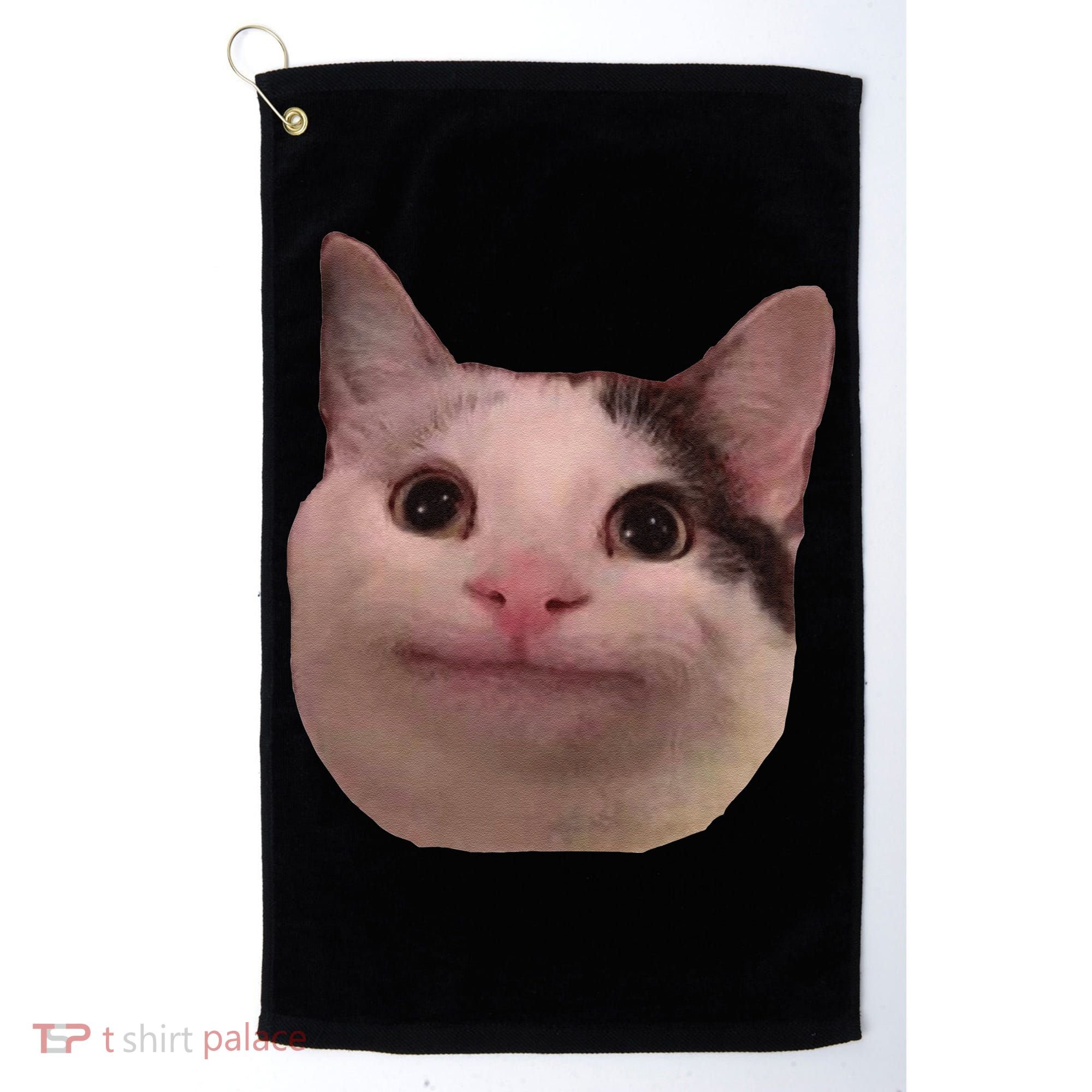 Funny Cat Smiling Cat Beluga Golf Towel