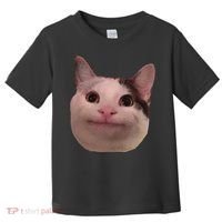 Funny Cat Smiling Cat Beluga Toddler T-Shirt thumb 0