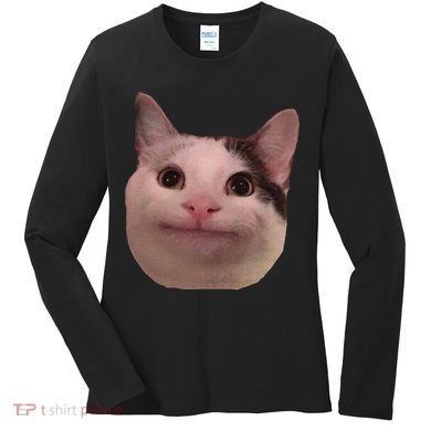 Funny Cat Smiling Cat Beluga Women's Long Sleeve Shirt