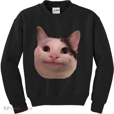 Funny Cat Smiling Cat Beluga Kids Sweatshirt