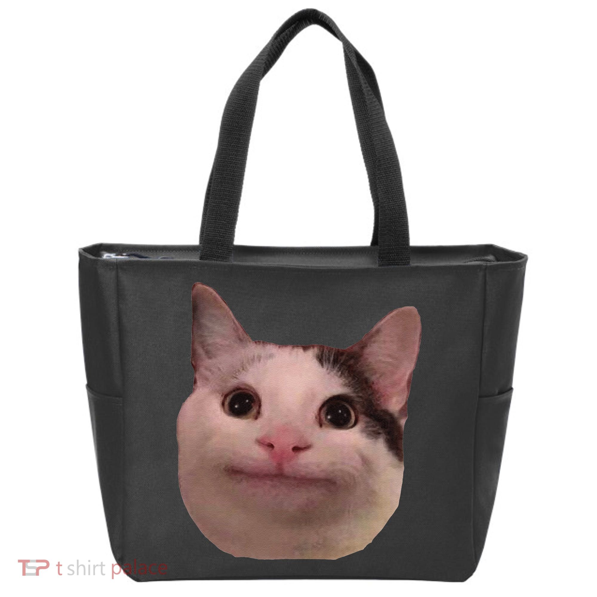 Funny Cat Smiling Cat Beluga Tote Bag