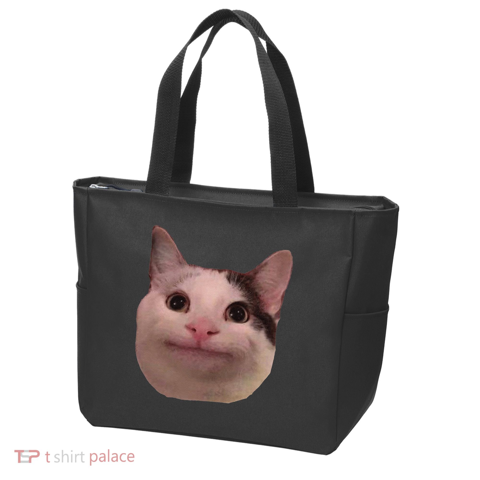 Funny Cat Smiling Cat Beluga Tote Bag