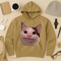 Funny Cat Smiling Cat Beluga Hoodie thumb 3