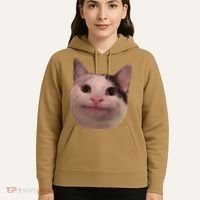 Funny Cat Smiling Cat Beluga Hoodie thumb 5
