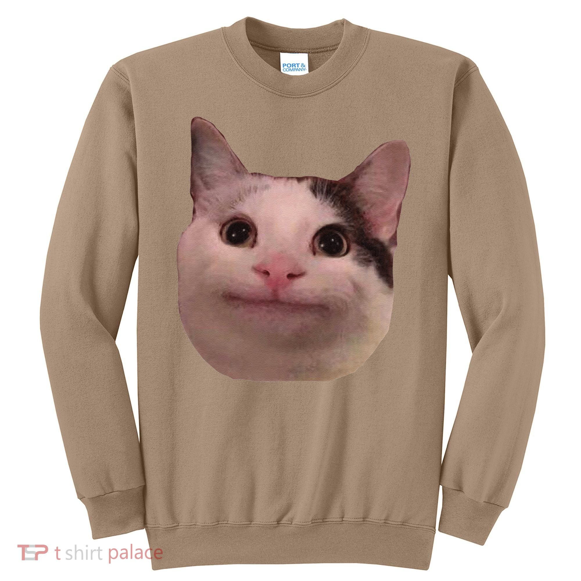 Funny Cat Smiling Cat Beluga Sweatshirt