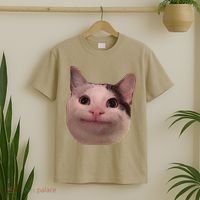 Funny Cat Smiling Cat Beluga T-Shirt thumb 2