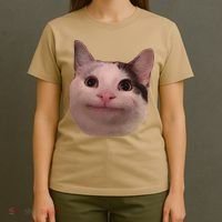 Funny Cat Smiling Cat Beluga T-Shirt thumb 4