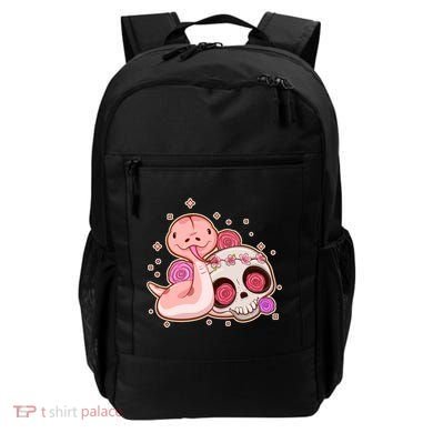 Funny Cute Snake and Flower Skull Backpack