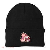 Funny Cute Snake and Flower Skull Beanie thumb 0