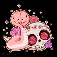 Funny Cute Snake and Flower Skull Toddler Hoodie thumb 2