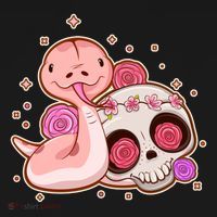 Funny Cute Snake and Flower Skull Visor thumb 3