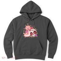 Funny Cute Snake and Flower Skull Hoodie thumb 0