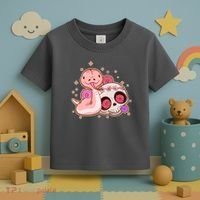 Funny Cute Snake and Flower Skull Toddler T-Shirt thumb 3