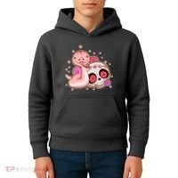 Funny Cute Snake and Flower Skull Kids Hoodie thumb 4