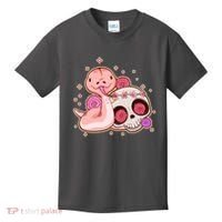 Funny Cute Snake and Flower Skull Kids T-Shirt thumb 0