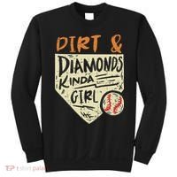 Fun Cute Softball Baseball Dirt & Diamonds Kinda Girl Sweatshirt thumb 0