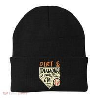 Fun Cute Softball Baseball Dirt & Diamonds Kinda Girl Beanie thumb 0